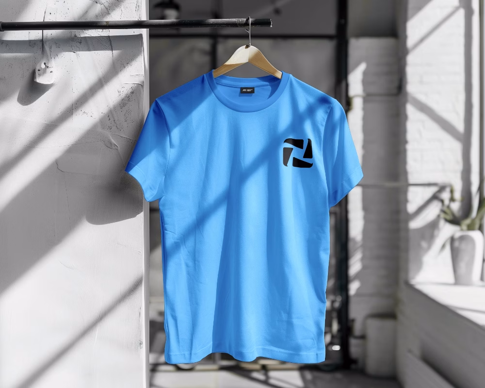 DCFM Facilities Management branded apparel mockup with company logo